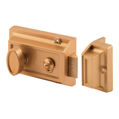 Brass and Cylinder Keyed Door Lock Alt 1