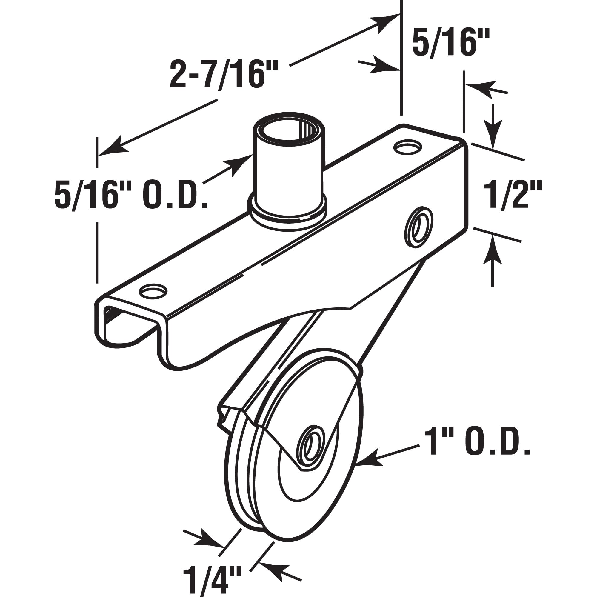 1 in. Nylon Screen Door Roller, for Bay Mills Doors (2 Pack)