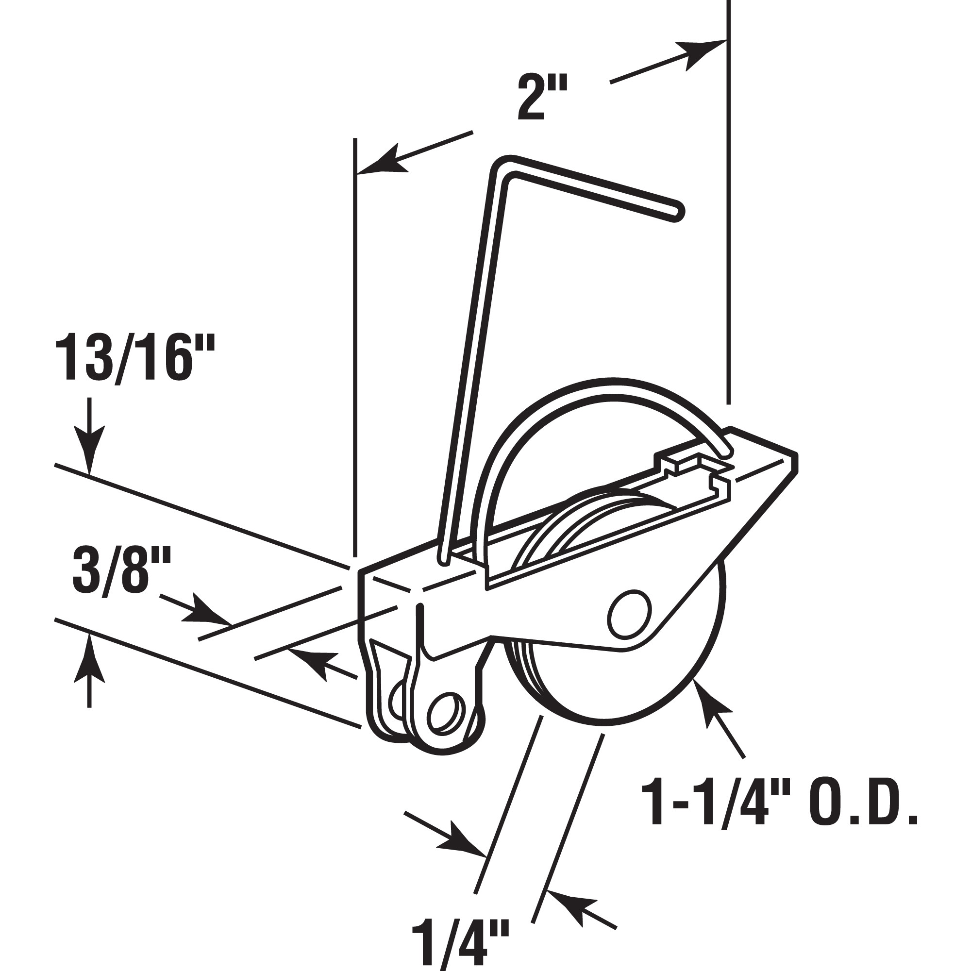 1-1/4 in. Screen Door Spring Tension Roller, for Arcadia Doors (2 Pack)