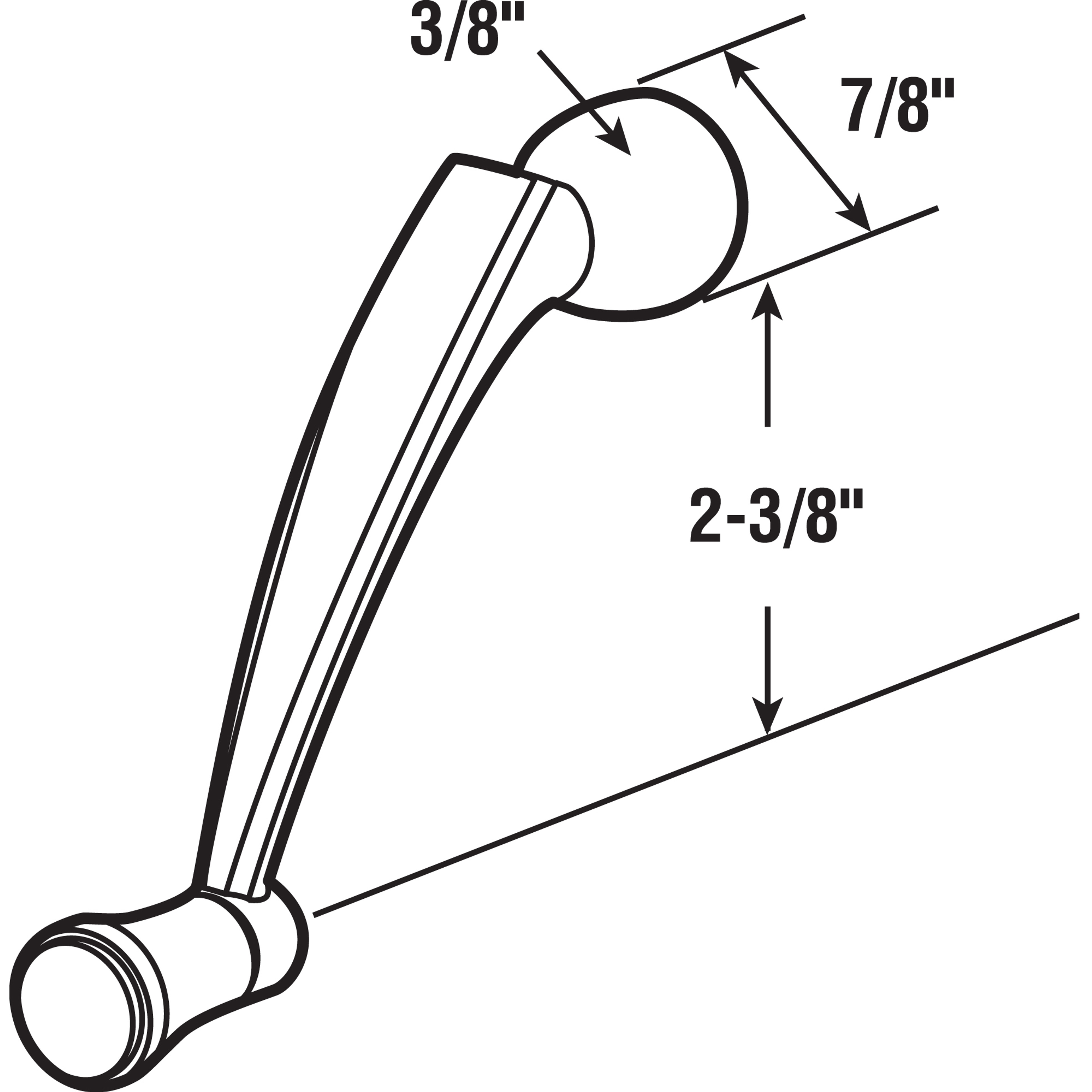  3/8 in. Champagne (Tan) Diecast Crank Handle, fits Pella Windows (Single Pack)
