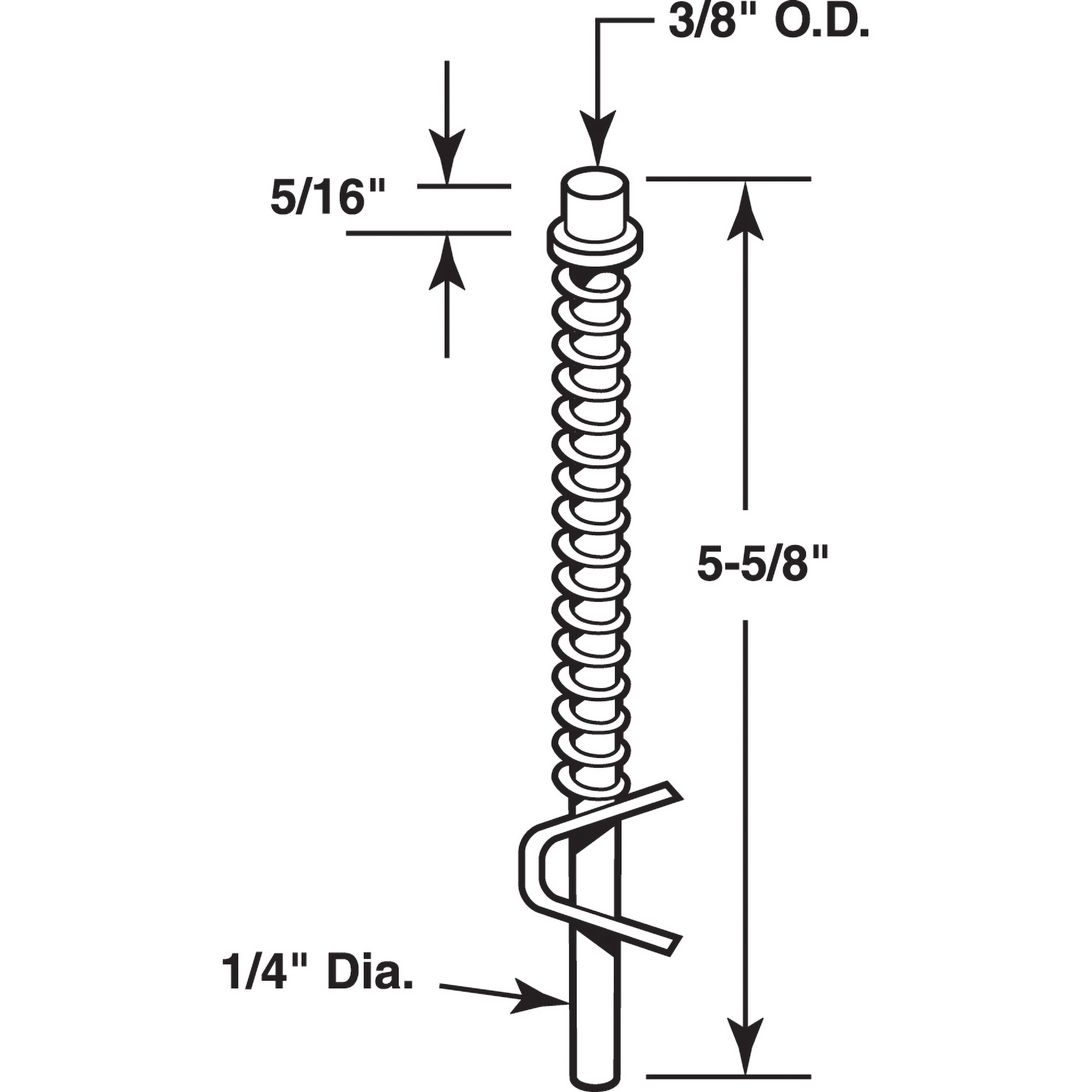  5-5/8 in., Bi-Fold Door Top Guide Rod, Benchmark (2 Pack)