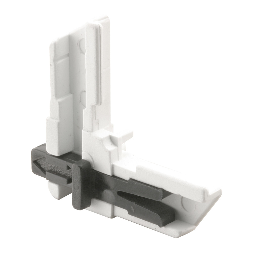 1/4 x 9/16 in. Locking Screen Frame Corners, White Plastic, Slide