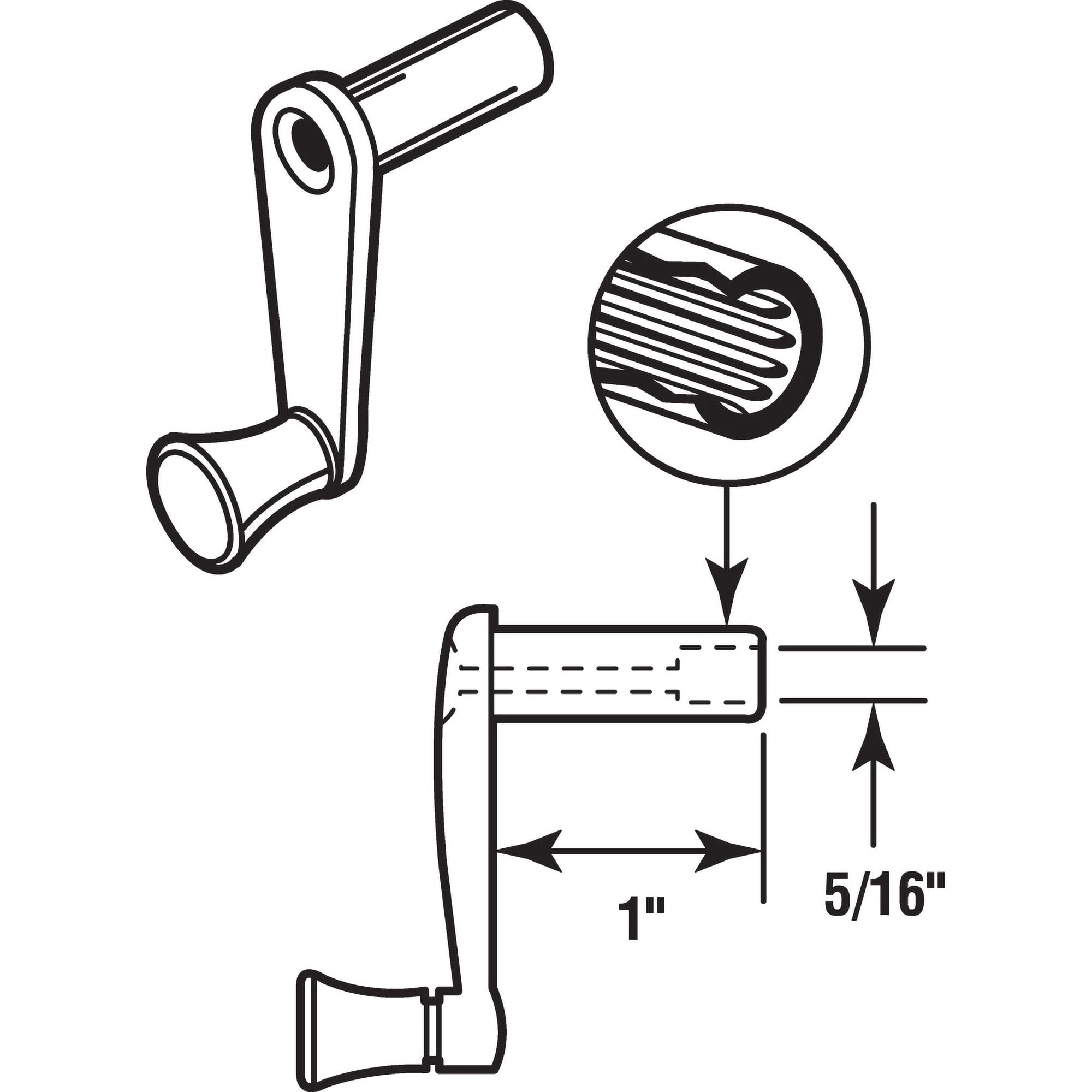  1 in. Diecast Zinc-Plated Recreational Vehicle (RV) Window and Vent Crank Handle (2 Pack)