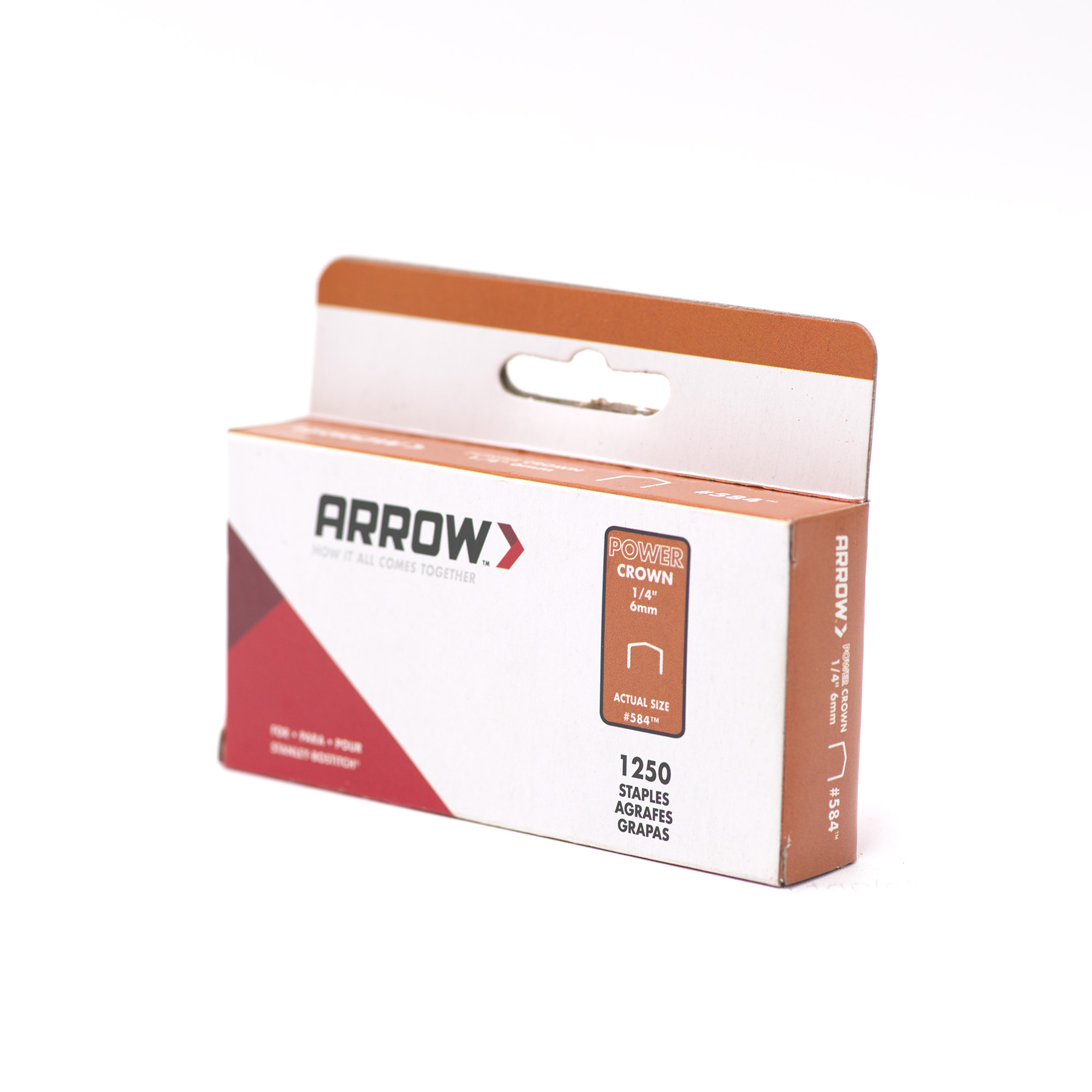 Arrow 584 Heavy Duty Staples for Bostitch/Stanley, 1/4" x 3/8", 1250ct
