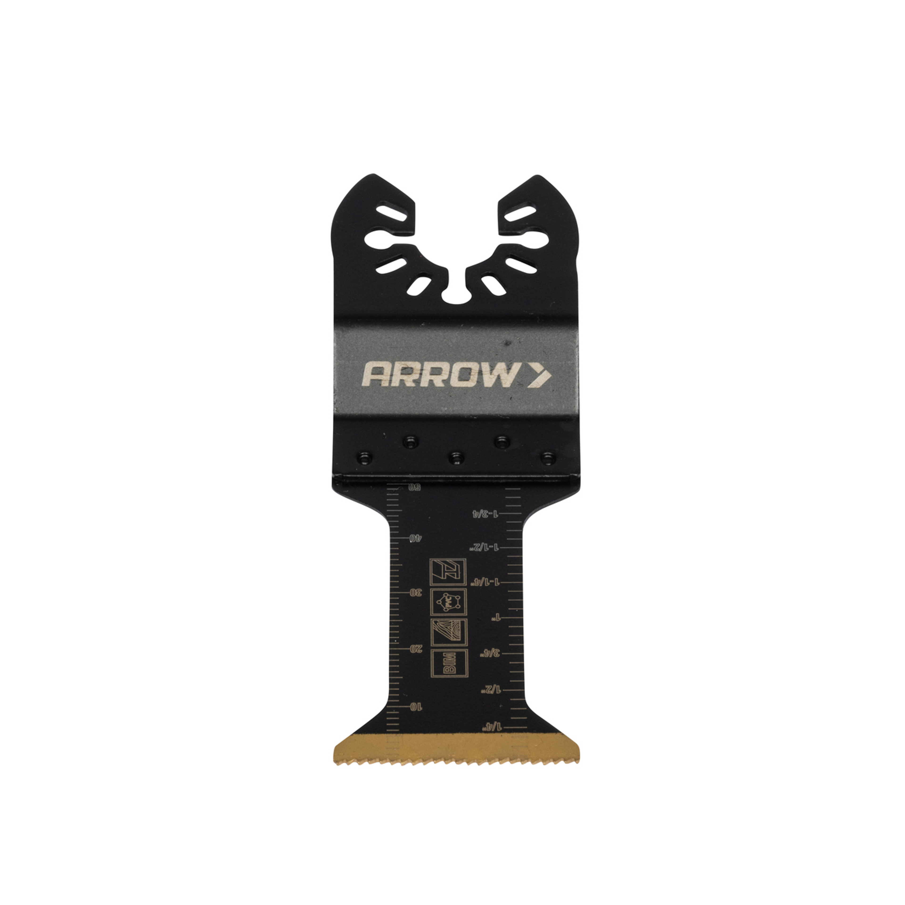 Arrow OSC125WM-2A Titanium Coated Oscillating Multitool Cutting Blades, 1-3/8 Inch, 2ct