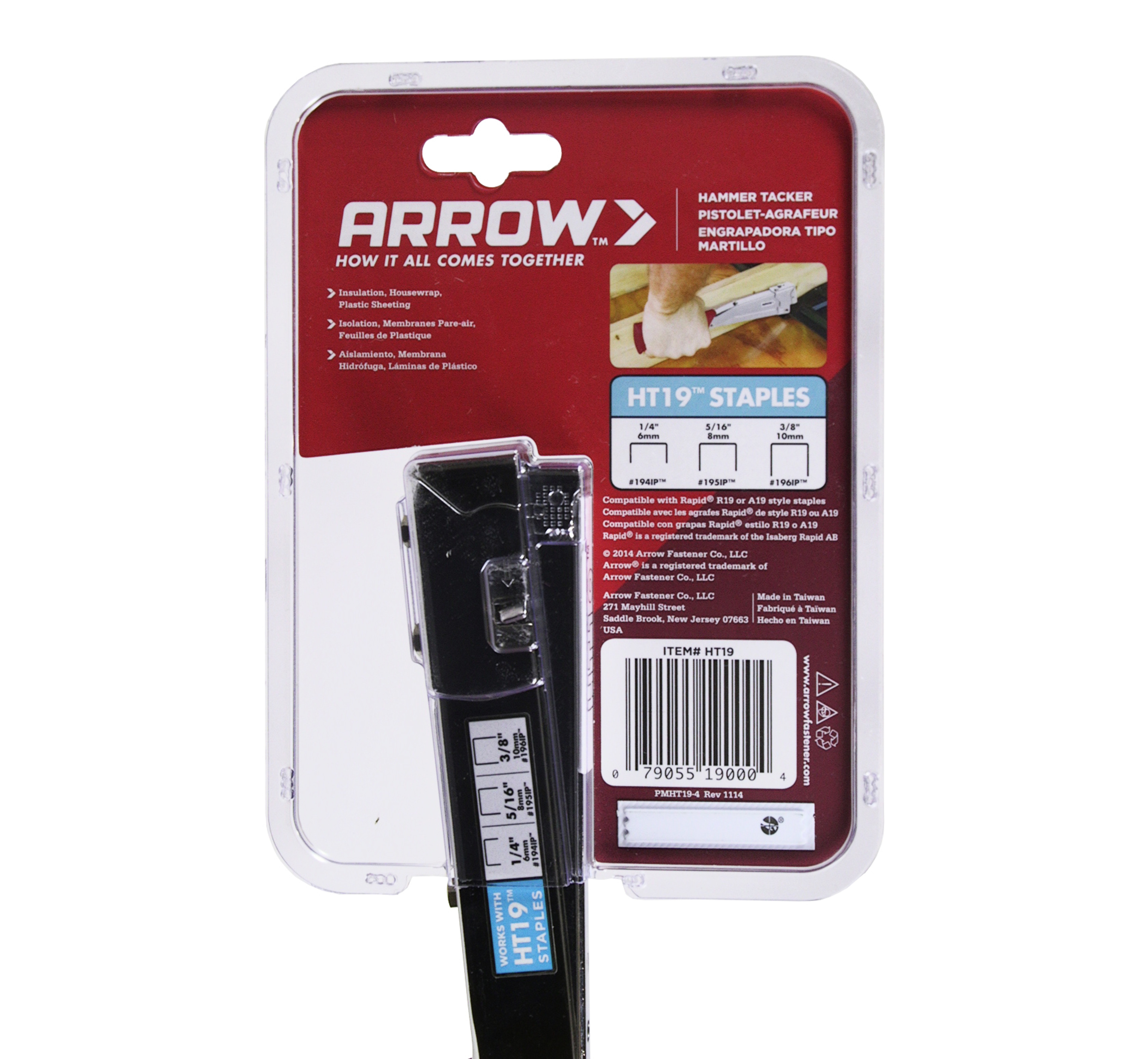 Arrow HT19 Chromed Steel Hammer Tacker Stapler