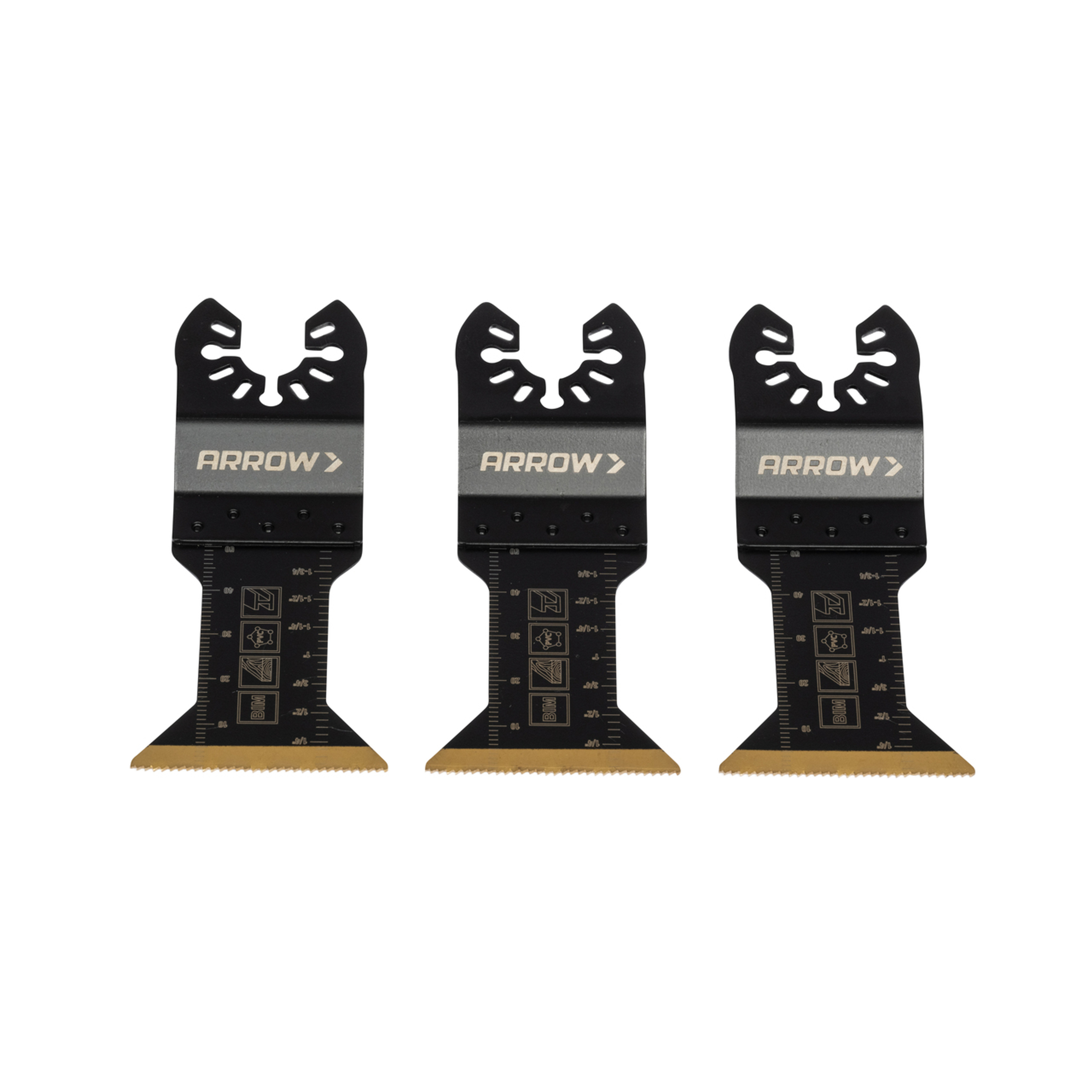 Arrow OSC125C-3A Titanium Coated Carbide Flush-Cut Oscillating Multitool Cutting Blades