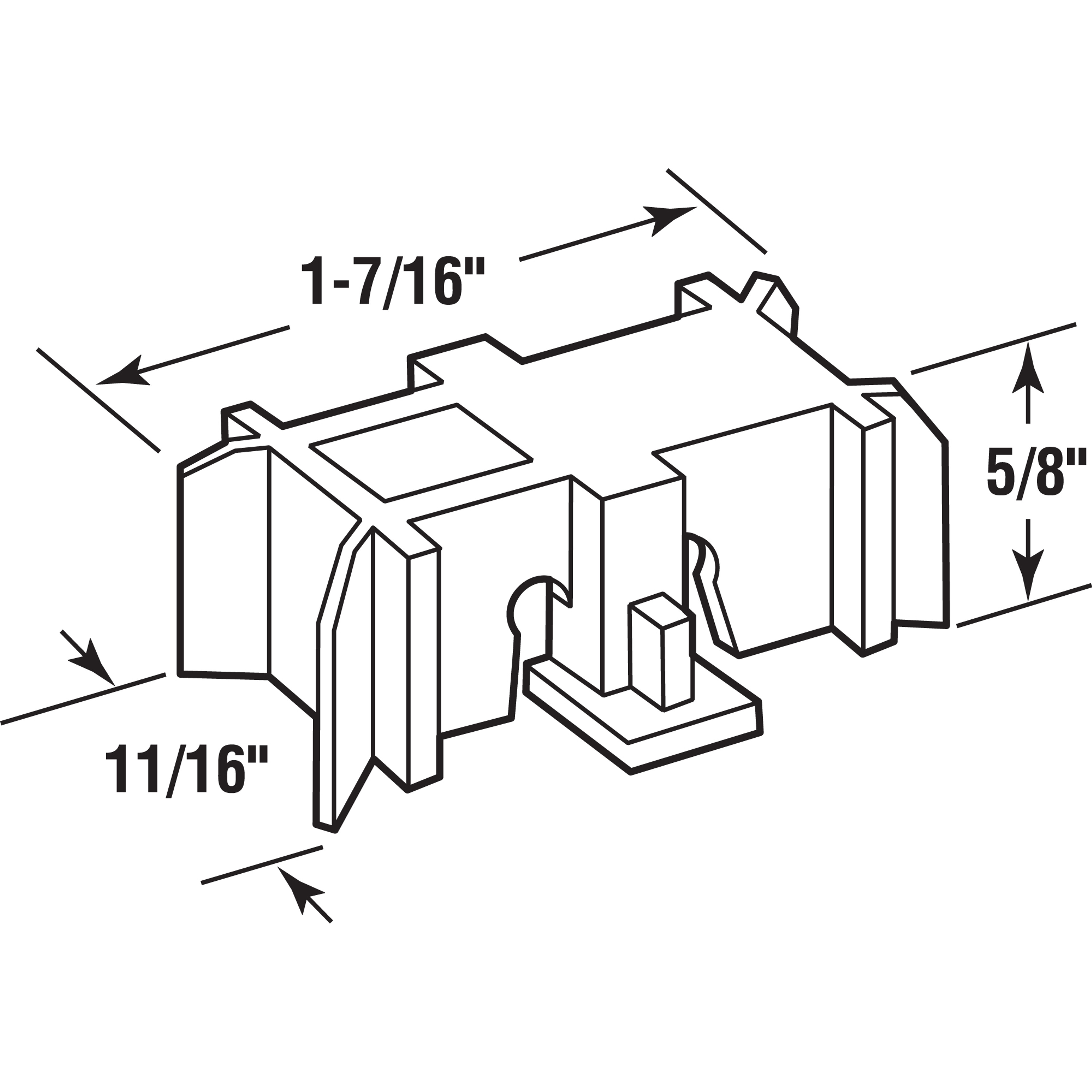1/2 in. Brass Wheel Sliding Window Roller Assembly (2 Pack)