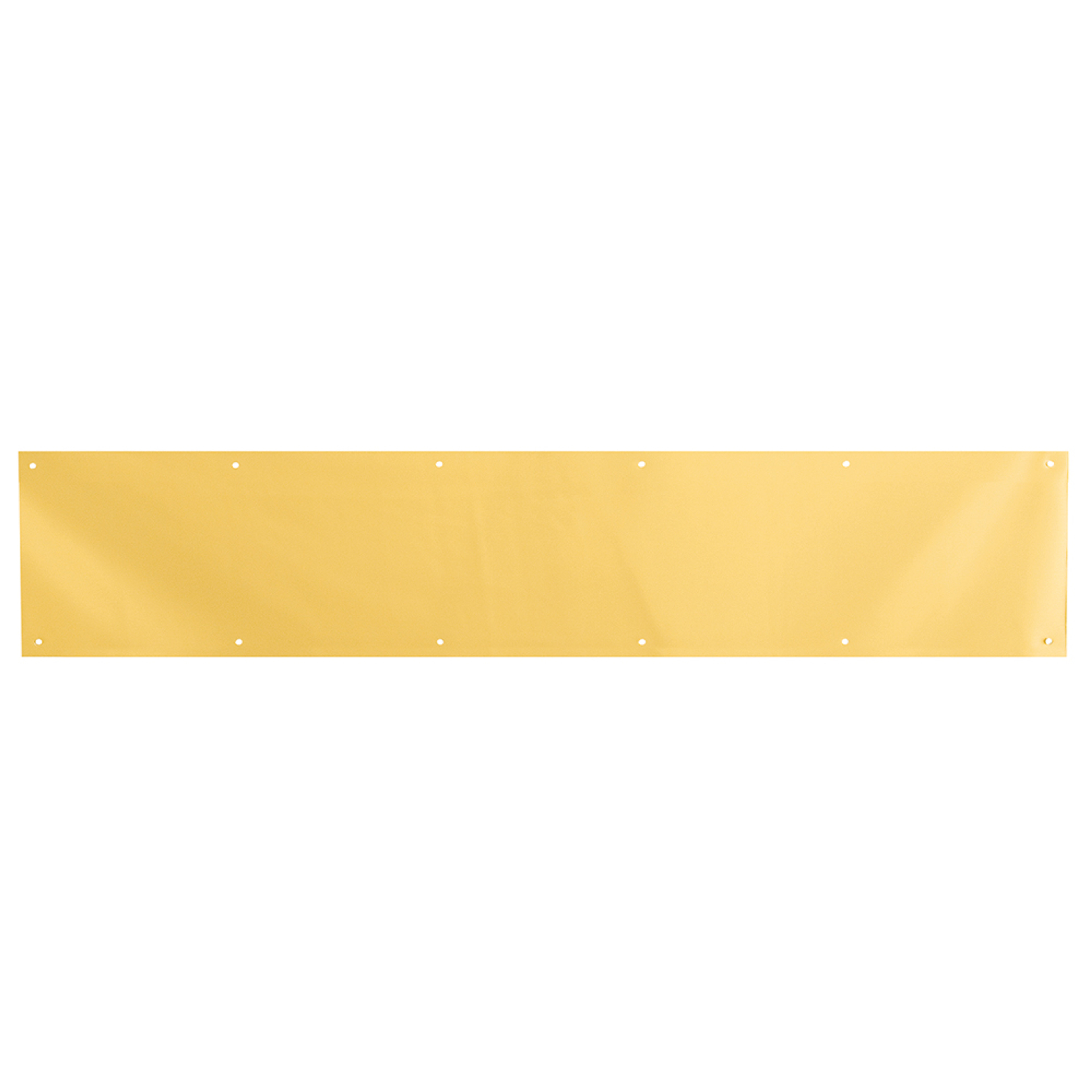  6 in. x 34 in., Aluminum, Door Kick Plate, Polished Brass Plated