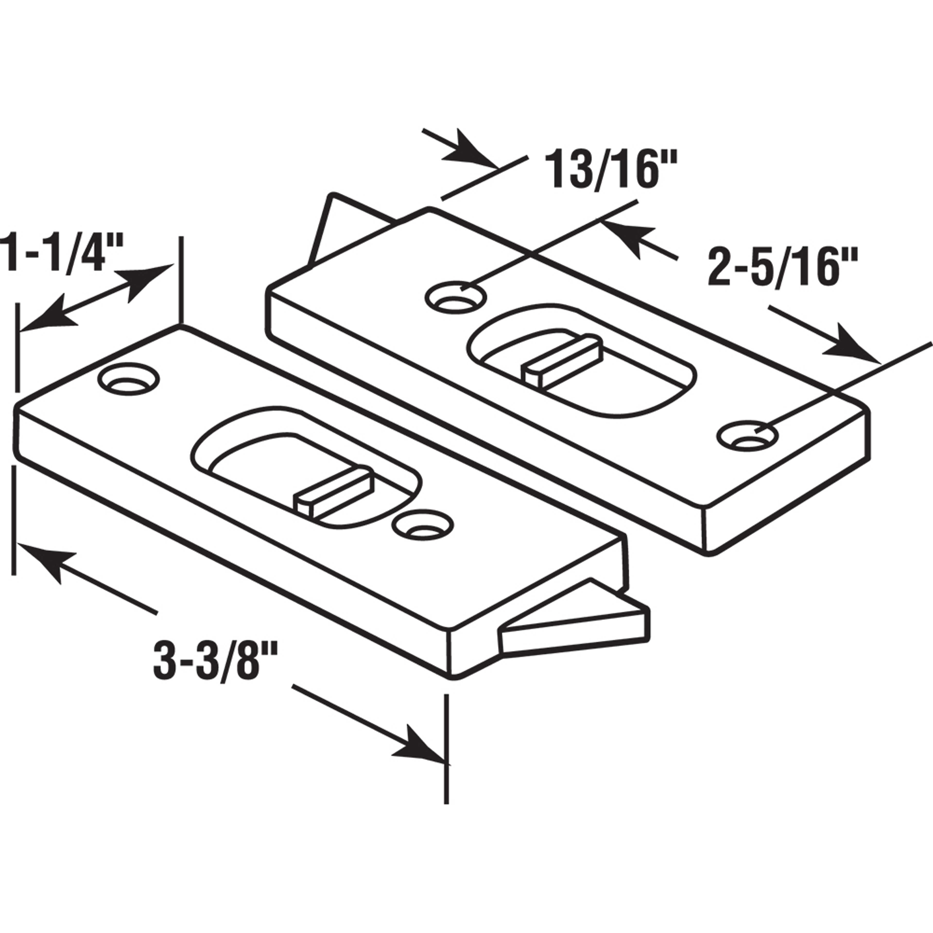 3-3/8 in. White Plastic Window Lock with Spring-Loaded Tilt Latch (Single Pack)