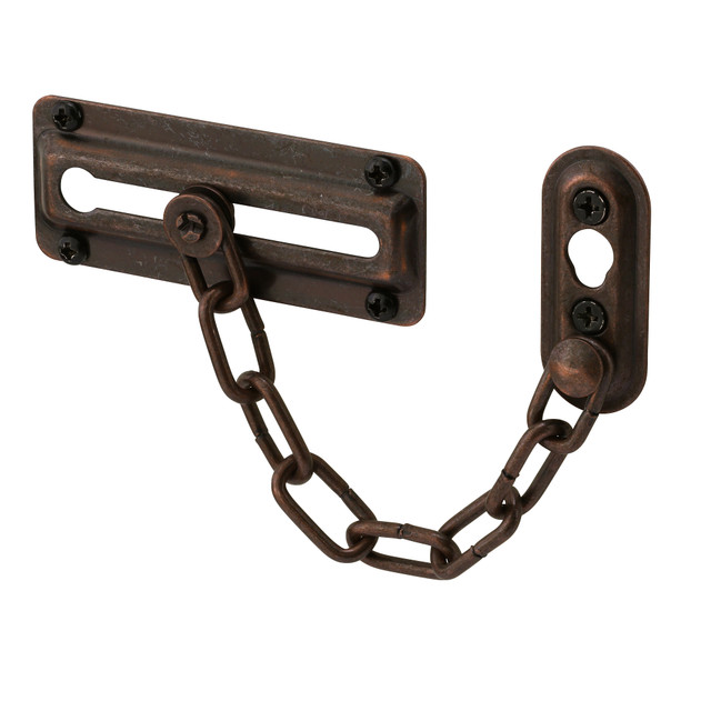 Image of Door Guard with Steel Chain, Classic Bronze (Single Pack)