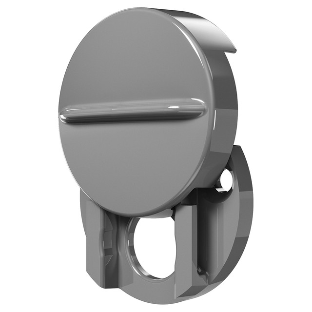 Image of Fixed Door Viewer Privacy Cover, 1-5/8 in. Outside Diameter, Plastic Construction, Satin Gray Color (Single Pack)