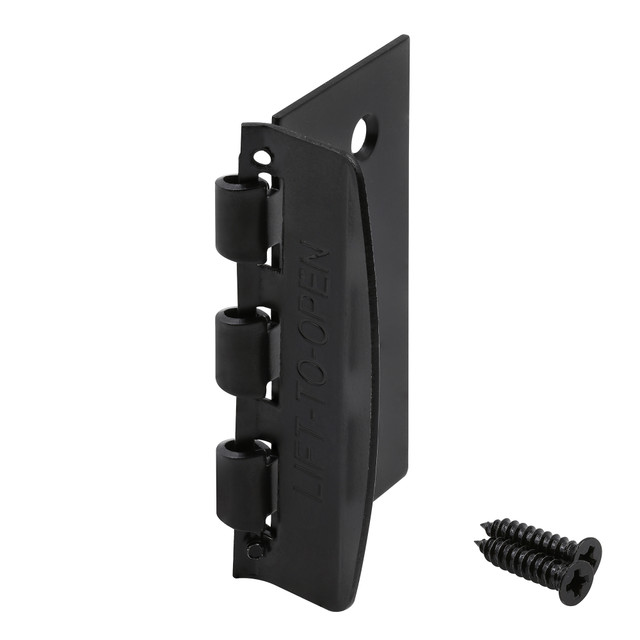 Image of Flip Lock Door Lock 2-3/4 inch Height with Fasteners, Matte Black (Single Pack)