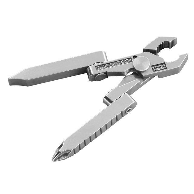 Image of SWISS+TECH Stainless Steel 6-in-1 Key Chain Multi Tool, Polished Finish (Single Pack)