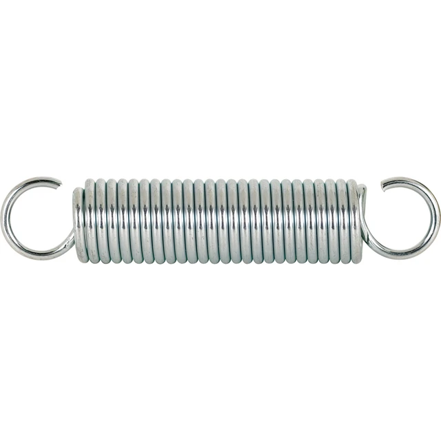 Image of Extension Spring, Spring Steel Construction, Nickel-Plated Finish, 0.162 GA x 1-1/4 in. x 6-1/2 in., Single Loop Open (Single Pack)