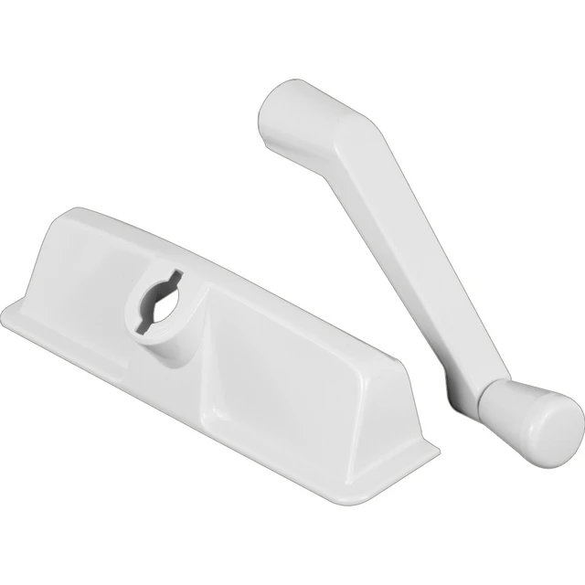 Image of White, Diecast and Plastic, Operator Cover and Crank Handle, 11/32 in. Drive Spline (Single Pack)