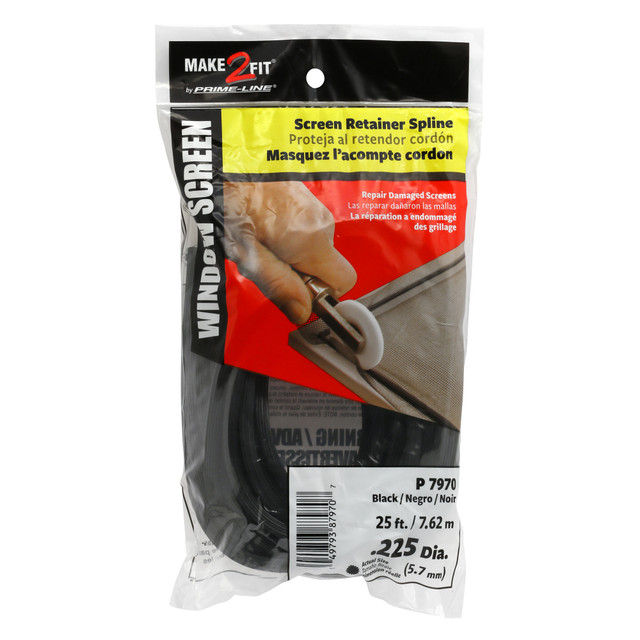 Image of Screen Retainer Spline, 0.225 in., 25 ft., Black (Single Pack)