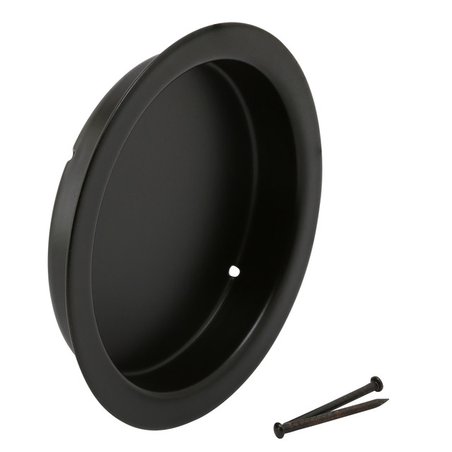 Image of Closet Door Finger Pull, 2 in., Matte Black Finish (2 Pack)
