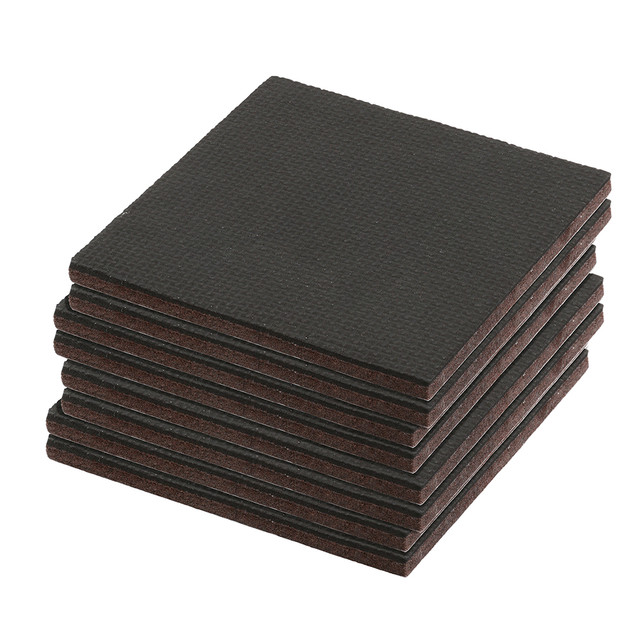 Image of Heavy-Duty Non-Slip Furniture Pads, 1/4 in. Thick x 4 in. x 4 in. (8 Pack)