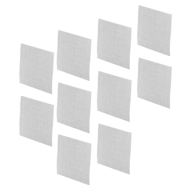 Image of Screen Repair Patches, 3 in. x 3 in., Fiberglass Fabric, Gray in Color (10 Pack)