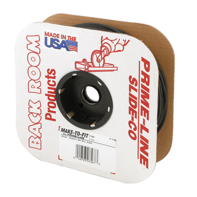 Image of Screen Retainer Spline, 0.155 in. (5/32 in.), Vinyl, Black in Color 250 ft. (1 Roll)