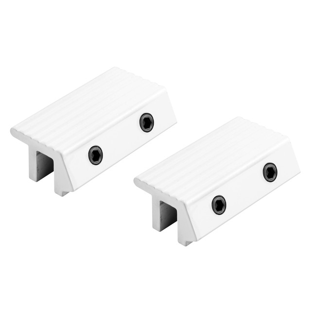 Image of Tamper-Resistant Patio Sash Lock, 2 in, Extruded Aluminum, White, Hex Screw (2 Pack)
