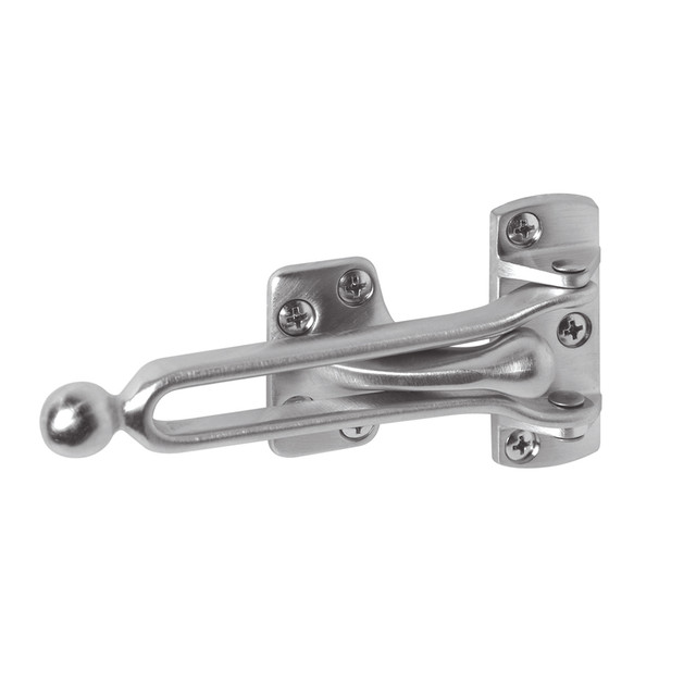 Image of Swing Bar Door Guard with Ball, 4-7/8 in., Solid Brass, Satin Chrome (Single Pack)