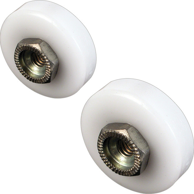 Image of Shower Door Roller, 7/8 in. and 3/4 in. Diameter, Flat Edge Nylon Tire (4 Pack)