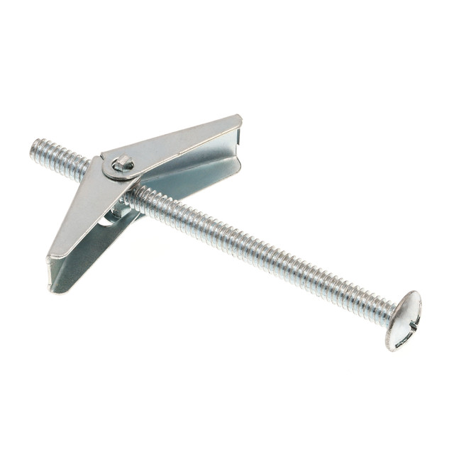 Image of Toggle Bolts, 3/16 in. x 3-in., Steel, Zinc Plated (50 Pack)