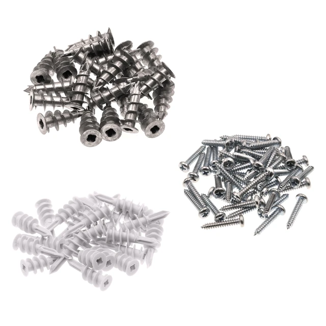 Image of Zip-It Wall Anchors, #8, Zinc and Nylon Anchors, Heavy Duty Design (25 Pack)