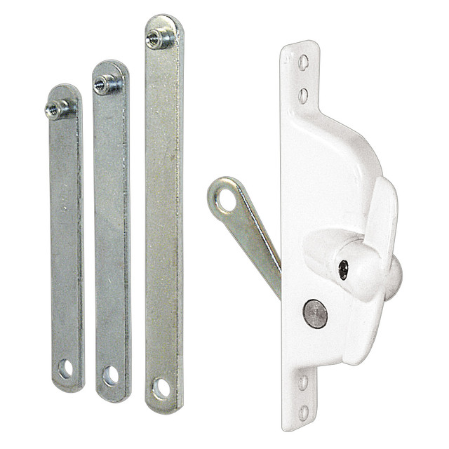 Image of Jalousie Operator, Mounting Holes 3-7/8 Inch or 4-3/4 Inch On Center, White (Single Pack)