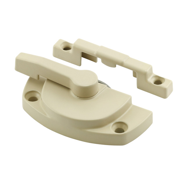Image of Window Sash Lock 1-7/8 H/C w/Keeper 2 H/C Beige w/Screws (Single Pack)