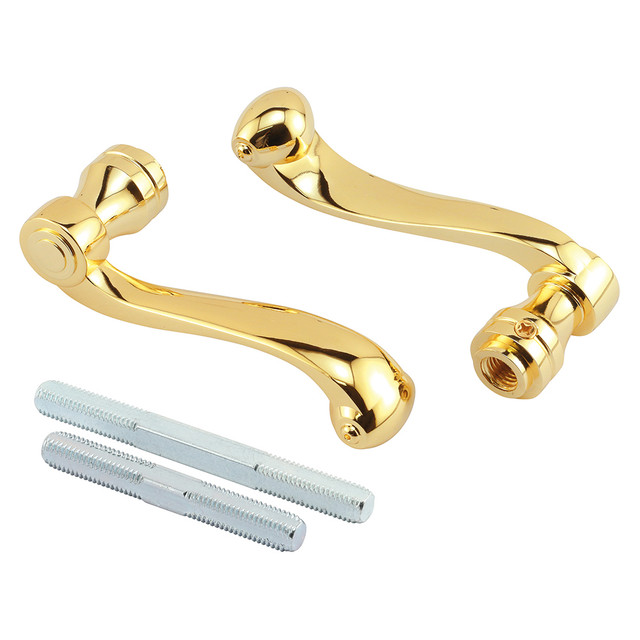 Image of French Colonial Door Levers, Heavy Weighted Casting Design, Brass Finish (1 Set)