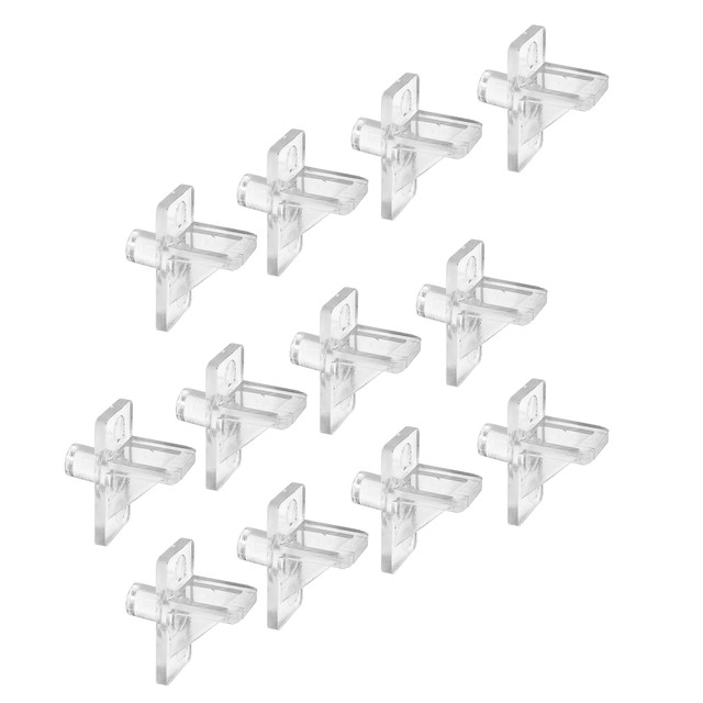 Image of Shelf Support Pegs, 5 mm. Diameter, Plastic, Clear (12 Pack)