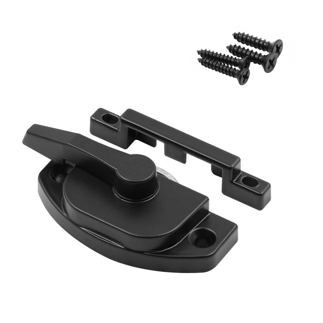Image of Window Sash Lock, 2-1/16 on hole centers, with Keeper, Diecast Cam Action, Matte Black (Single Pack)