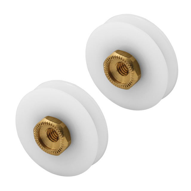 Image of Screen Door Roller, 1 in. Diameter, Nylon Construction, Center Groove (2 Pack)