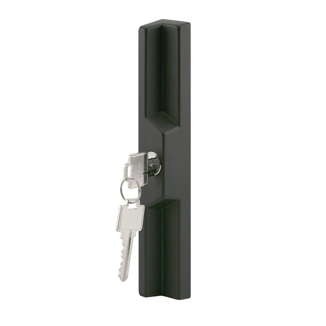 Image of Diecast, Black, Outside Patio Door Pull with Key (Single Pack)