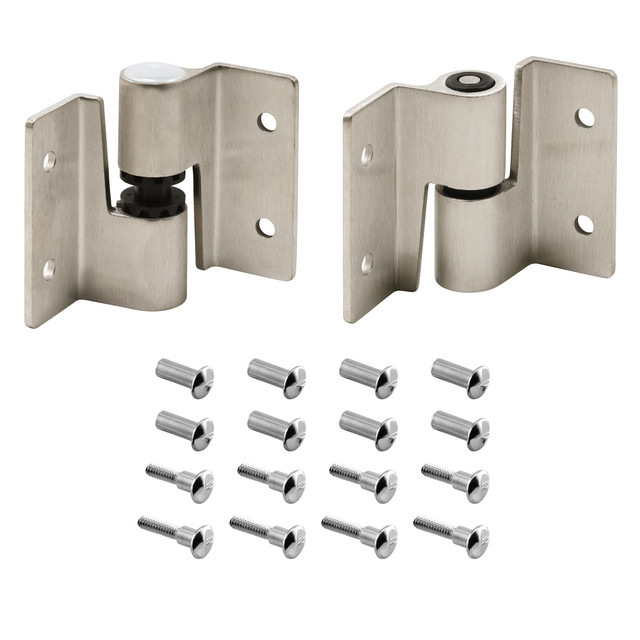 Image of Surface Mounted Hinge Set, Right Hand in/Left Hand Out, with Fasteners, Stainless Steel (Single Pack)