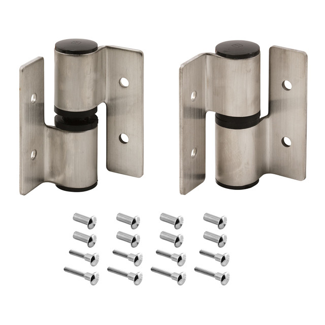 Image of Surface Mounted Hinge Set, RH/IN - LH/OUT, w/Fasteners, Stainless Steel (Single Pack)