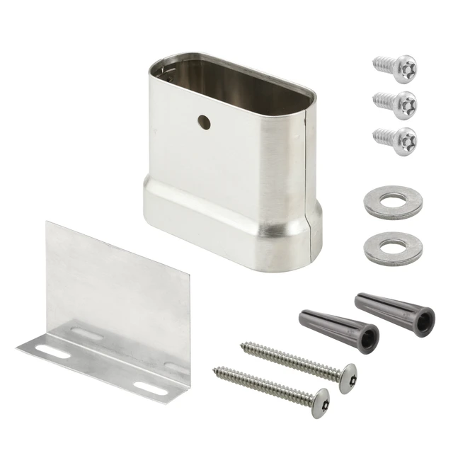 Image of Pilaster Shoe Kit, Fits 3 in. Wide Pilasters, Stainless Steel, Oval End (Single Pack)