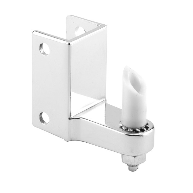 Image of Post Mounted Gravity Pivot Hinge, 1 in., Zamak Construction, Chrome Finish, 1/2 in. Pintle (Single Pack)