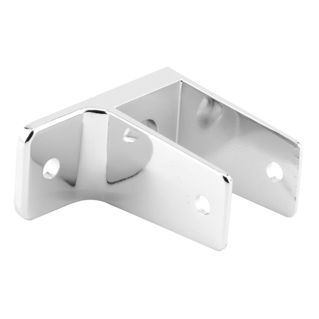 Image of One Ear Wall Bracket for 1 in. Panels, Zinc Alloy, Chrome Plated (Single Pack)