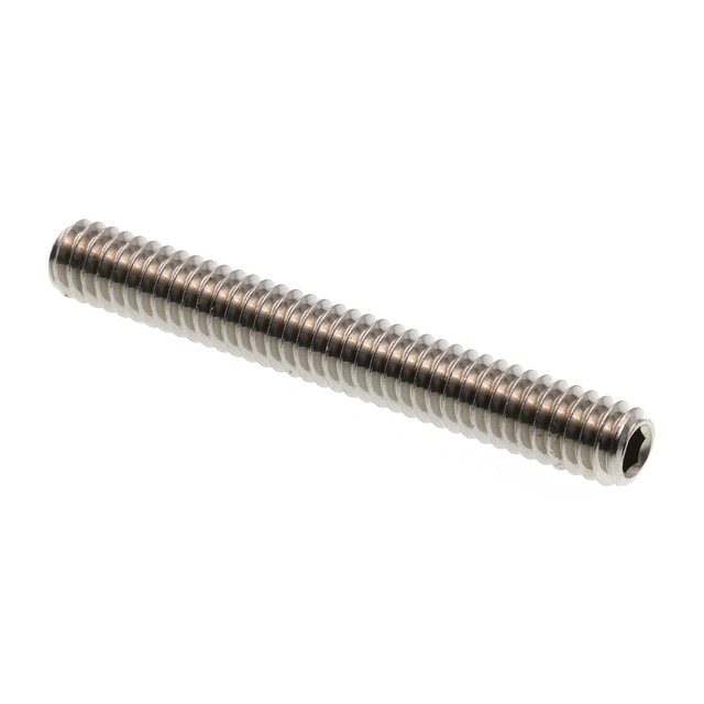 Image of Socket Set Screws, 1/4 in-20 X 2 in, Grade 18-8 Stainless Steel (10 Pack)