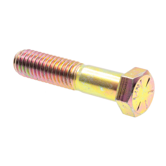 Image of Hex Head Cap Screws, Grade 8, 7/16 in.-14 X 2 in., Grade 8 Yellow Zinc (10 Pack)