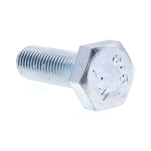 Image of Hex Head Cap Screws, Class 8.8 Metric, M10-1.25 X 30MM, Zinc Plated (10 Pack)