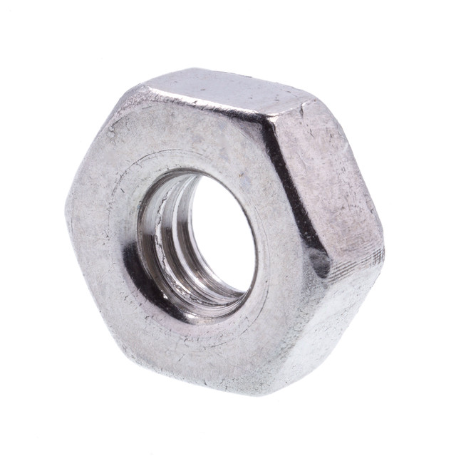 Image of Machine Screw Hex Nuts, Metric, M2.5-0.45, Grade A2-70 Stainless Steel (25 Pack)