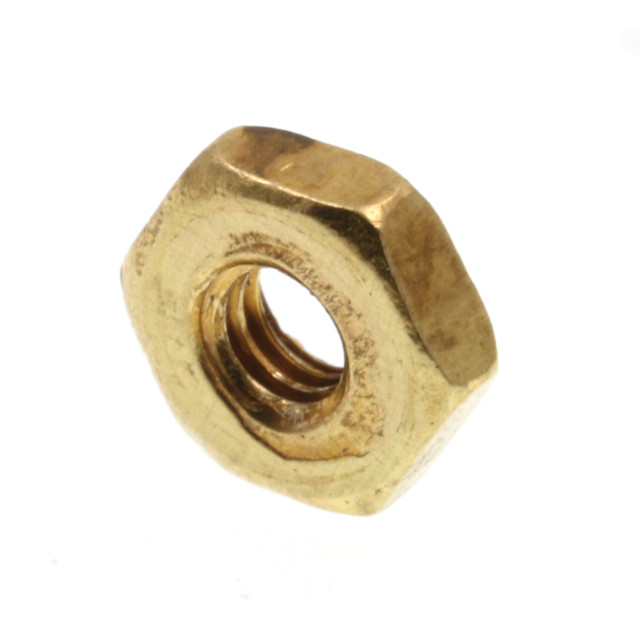 Image of Machine Screw Hex Nuts, #2-56, Solid Brass (50 Pack)