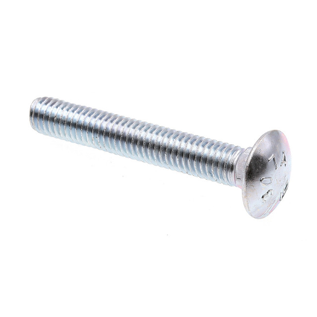 Image of Carriage Bolts, 3/8 in.-16 X 2-1/2 in., A307 Grade A Zinc Plated Steel (25 Pack)