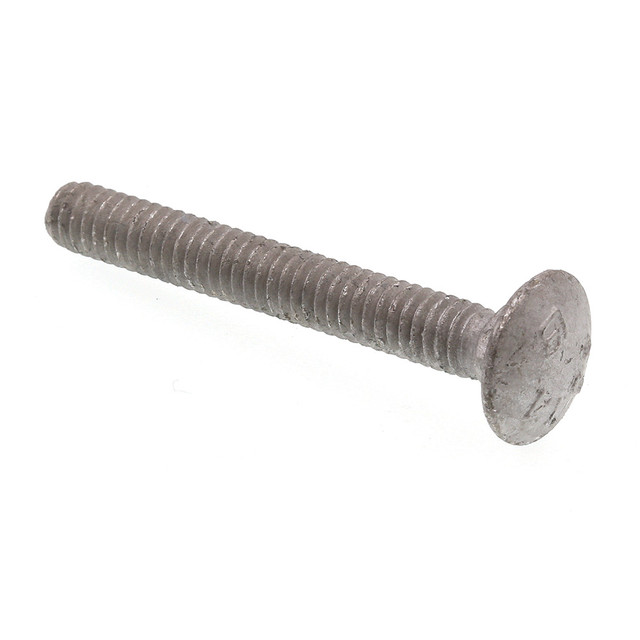 Image of Carriage Bolts, 1/4 in.-20 X 2 in., A307 Grade A Hot Dip Galvanized (100 Pack)