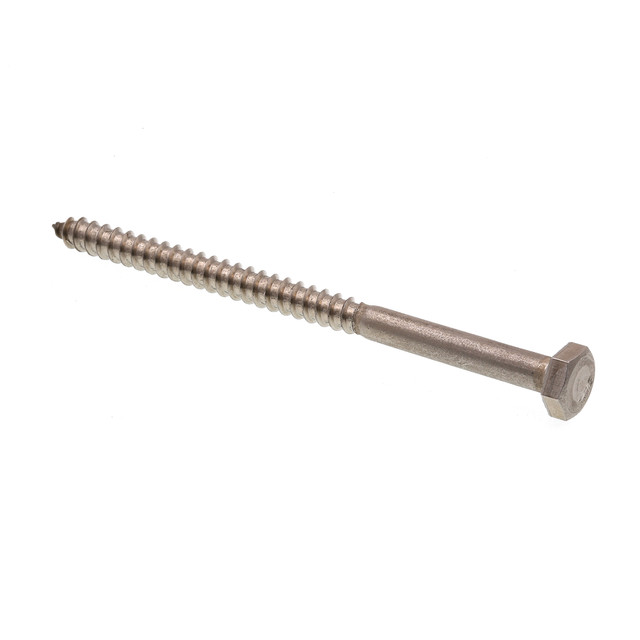 Image of Hex Lag Screws, 1/4 in. X 4 in., Grade 18-8 Stainless Steel (25 Pack)